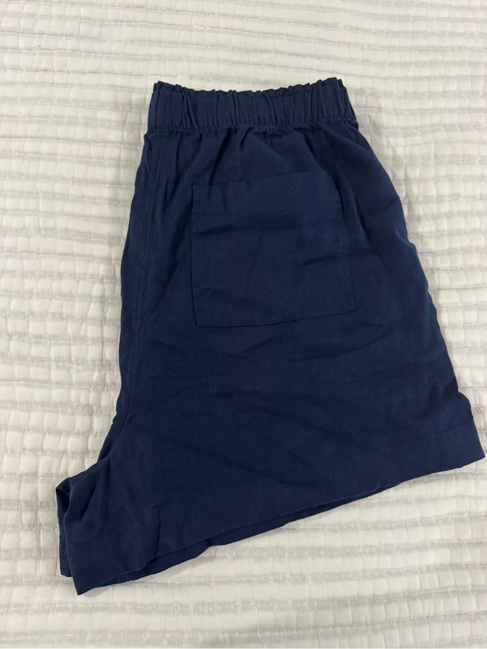 LOFT Navy Blue Elastic Waist Casual Shorts